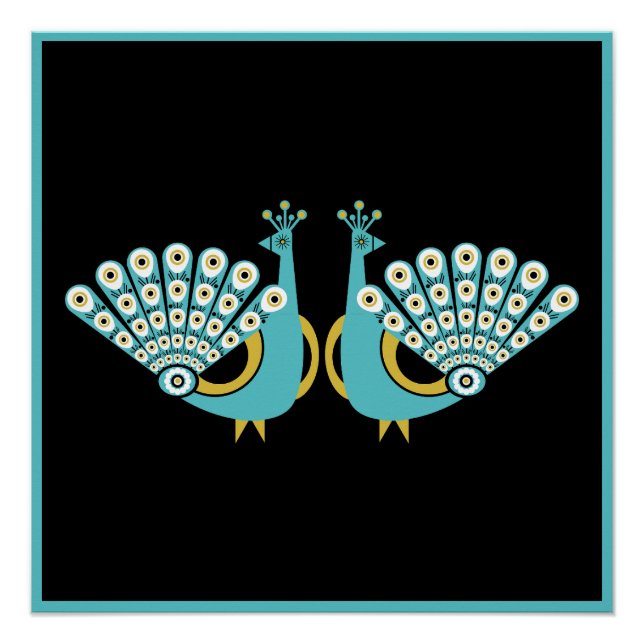 Peacock Art Home Accessories Poster (Front)