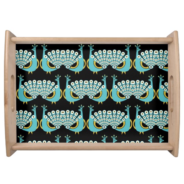 Peacock Art Home Accessories Serving Tray (Front)