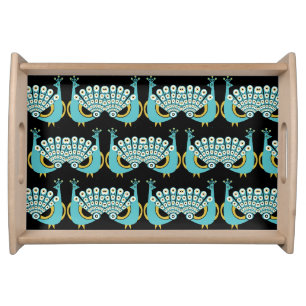 Peacock Art Home Accessories Serving Tray