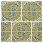Peacock Art Nouveau Style round intricate design Fabric