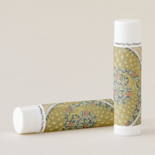 Peacock Art Nouveau Style round intricate design Lip Balm
