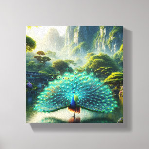 Peacock arts canvas print