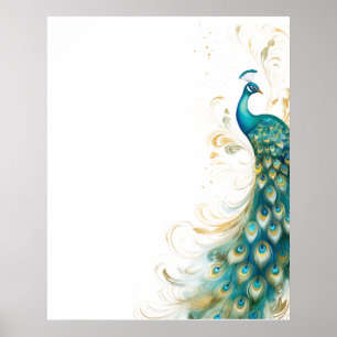 Peacock Background Poster