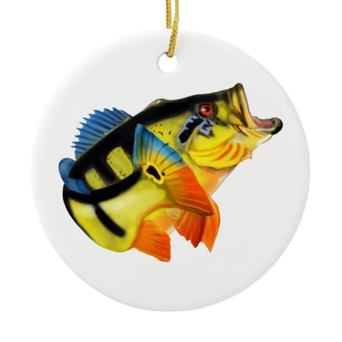 Peacock Bass Ceramic Ornament