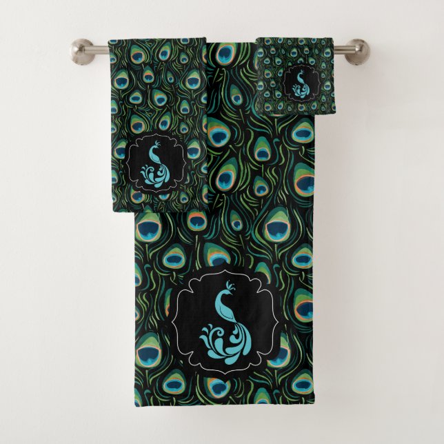 Peacock Bath Towel Set (Insitu)