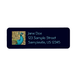 Peacock Beautiful Nature Photography Label