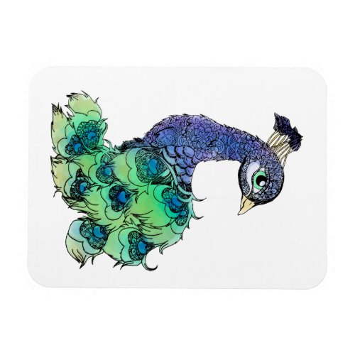 Peacock Beauty _ Lovely Bird Art Magnet