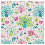 peacock bird and owl fabric