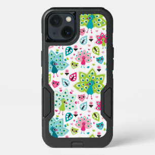 peacock bird and owl iPhone 13 case