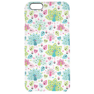 peacock bird and owl clear iPhone 6 plus case