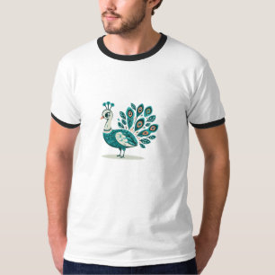 Peacock bird Basic Ringer T-Shirt