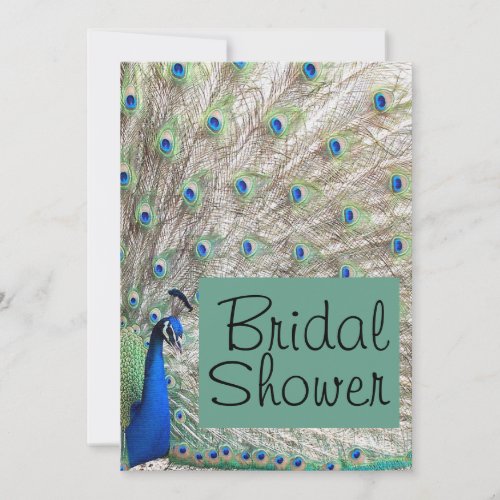 Peacock Bird Bridal Shower Invitation