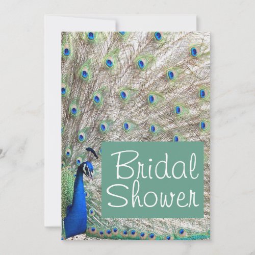 Peacock Bird Bridal Shower Invitation