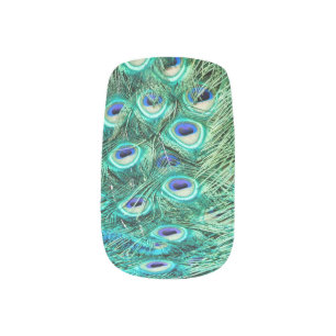 Peacock Bird Feather Nail Art Manicure Sticker
