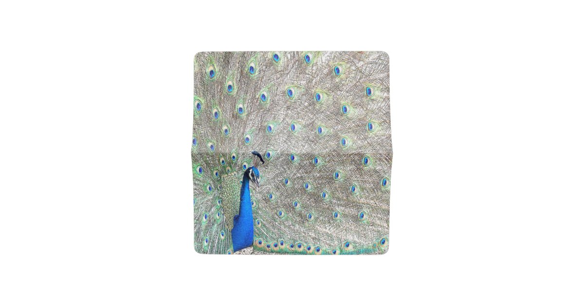 Peacock Bird Feathers Animal Checkbook Cover Zazzle