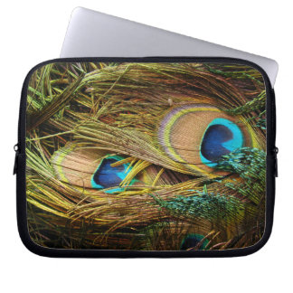 Peacock Bird Feathers Wildlife Animals Laptop Sleeve