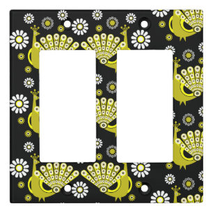 Peacock Bird Graphic Art Light Switch Cover