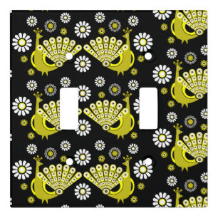 Peacock Bird Graphic Art Light Switch Cover