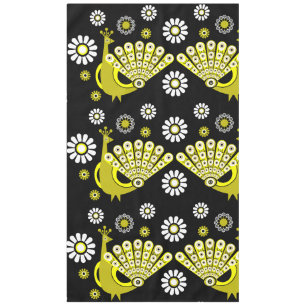 Peacock Bird Graphic Art Tablecloth