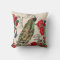 Peacock Bird Roses Cacao Flower Paris Throw Pillow