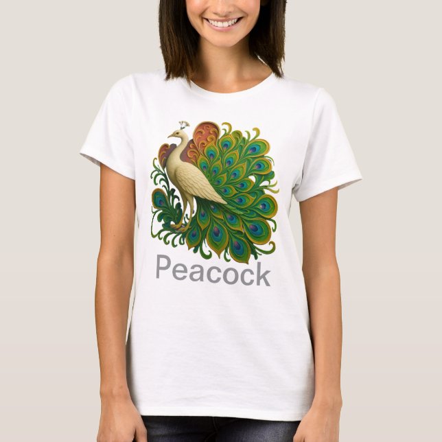 Peacock Bird  T-Shirt (Front)