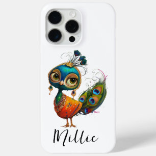 Peacock Bird Whimsical iPhone 15 Pro Max Case