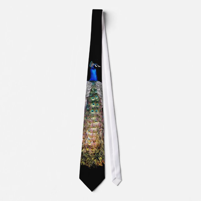 Peacock Bird Wildlife Animal Tie (Front)