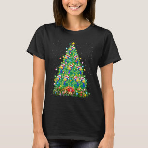Peacock Bird   Xmas Lights Santa Peacock Christmas T-Shirt