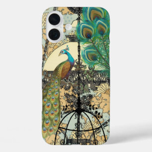 Peacock Birdcage Chandelier Damask iPhone 16 Plus Case