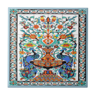 Peacock Birds Tile, Ceramic Tile