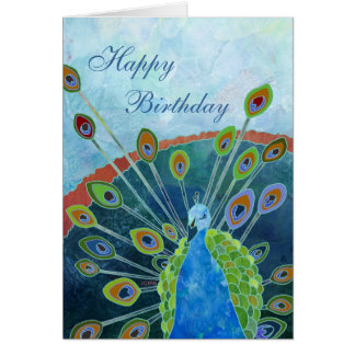 Peacock Birthday Cards | Zazzle