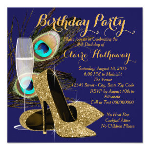 Peacock Birthday Party Invitations 10