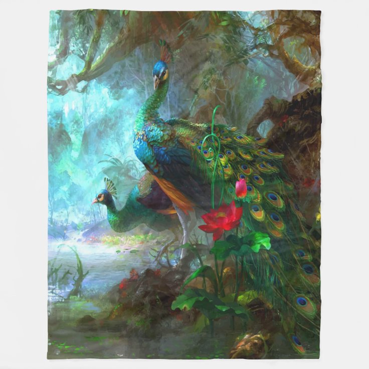 Peacock Blanket Zazzle