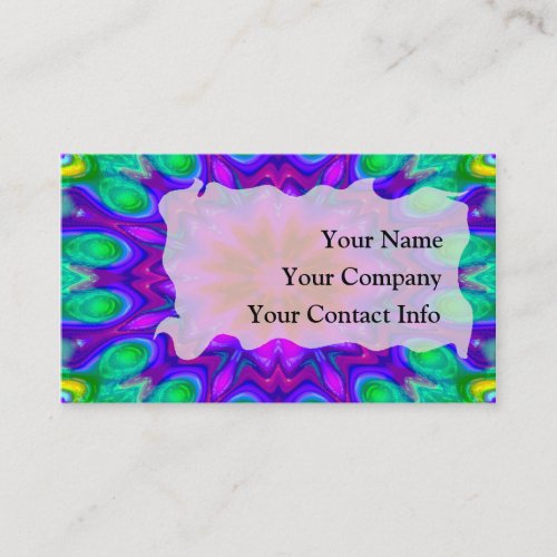 Peacock Bloom Business Card Template