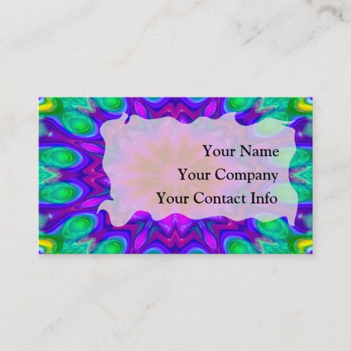 Customizable Peacock Bloom Business Card Template