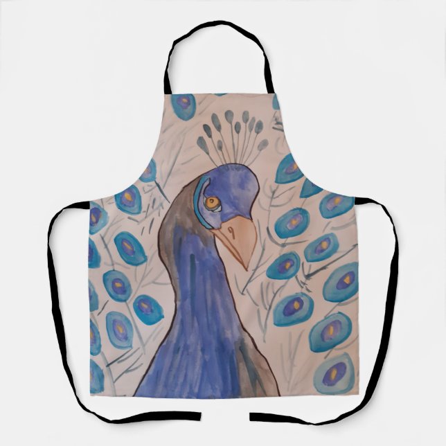 Peacock Blue Apron (Front)