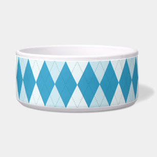 Peacock Blue Argyle Small Diamond Shape Bowl