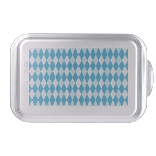 Peacock Blue Argyle Small Diamond Shape Cake Pan