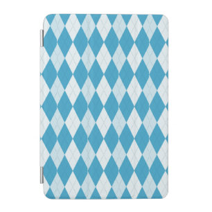 Peacock Blue Argyle Small Diamond Shape iPad Mini Cover