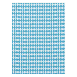 Peacock Blue Argyle Small Diamond Shape Tablecloth