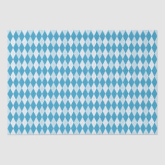 Peacock Blue Argyle Small Diamond Shape Tissue Paper