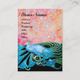 PEACOCK blue black Business Card
