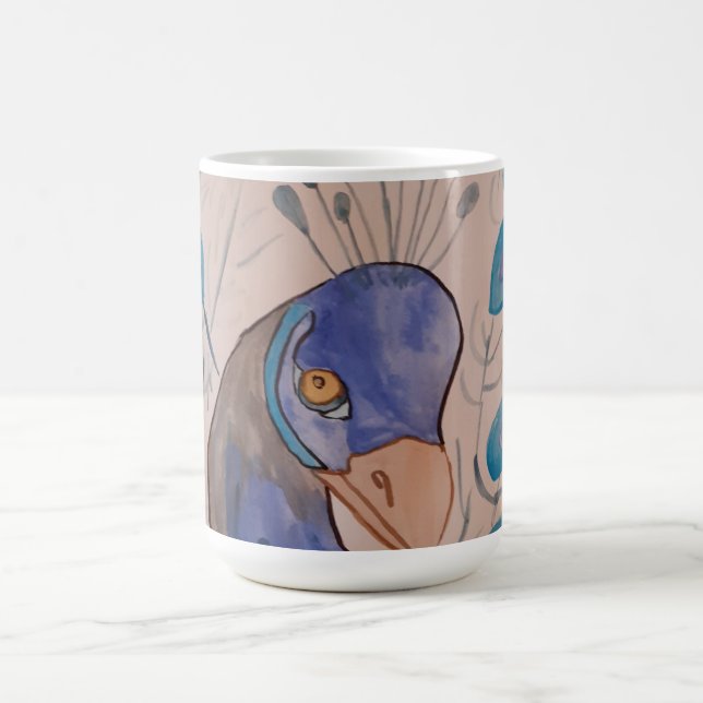 Peacock Blue Coffee Mug (Center)