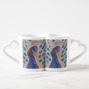 Peacock Blue Coffee Mug Set
