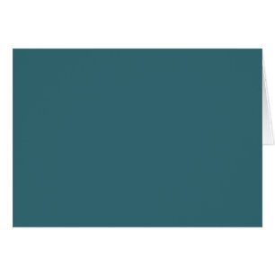 Peacock Blue Dark Teal Deep Aqua Green-Blue Blank Cards