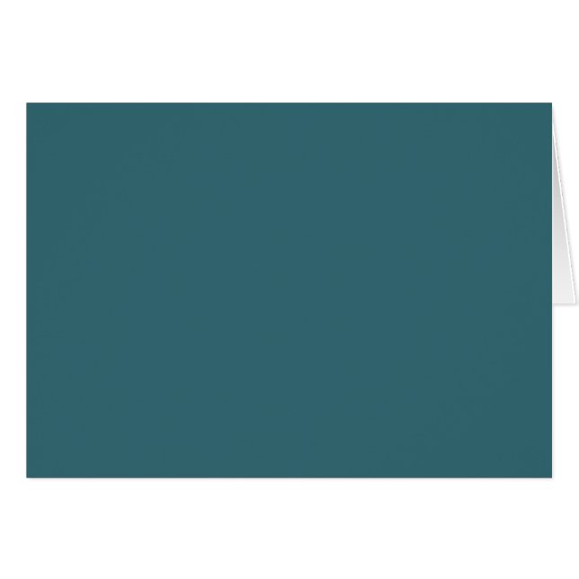 Peacock Blue Dark Teal Deep Aqua Green-Blue Blank Cards (Front Horizontal)