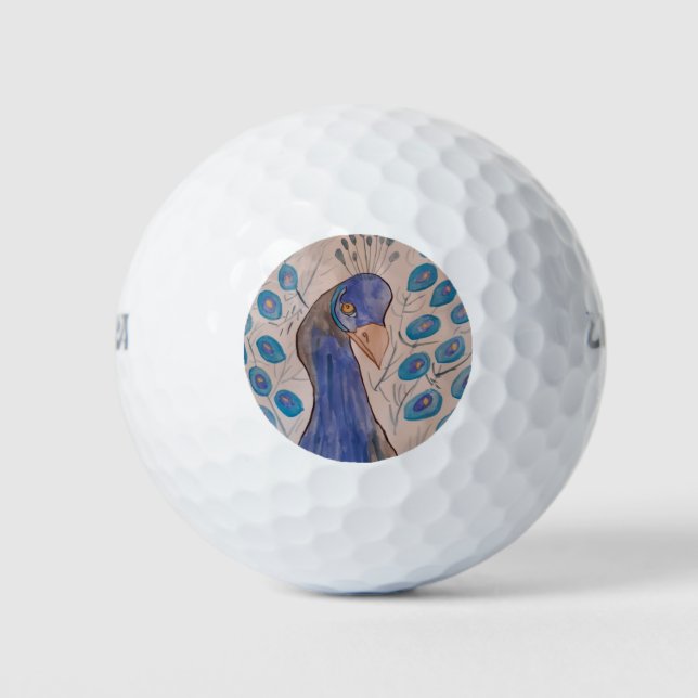 Peacock Blue  Golf Balls (Front)