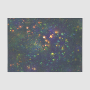 Peacock Blue Green Galactic Glitter Tissue Paper