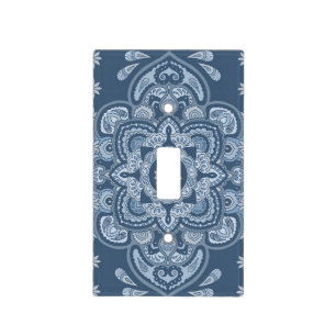 peacock blue light switch cover