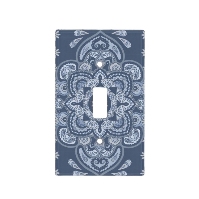 peacock blue light switch cover (Front)